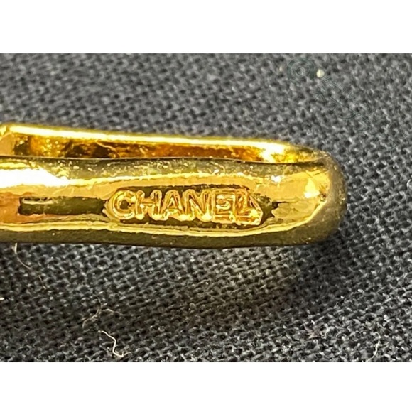 CHANEL BELT AUTH Coco chain CC Rare Gold Plate Logo MEDAL Necklace round 83cm - Picture 7 of 8